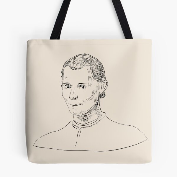 Item preview, Niccolò Machiavelli Portrait – Renaissance Philosopher Sticker designed and sold by Causa-Cognita.