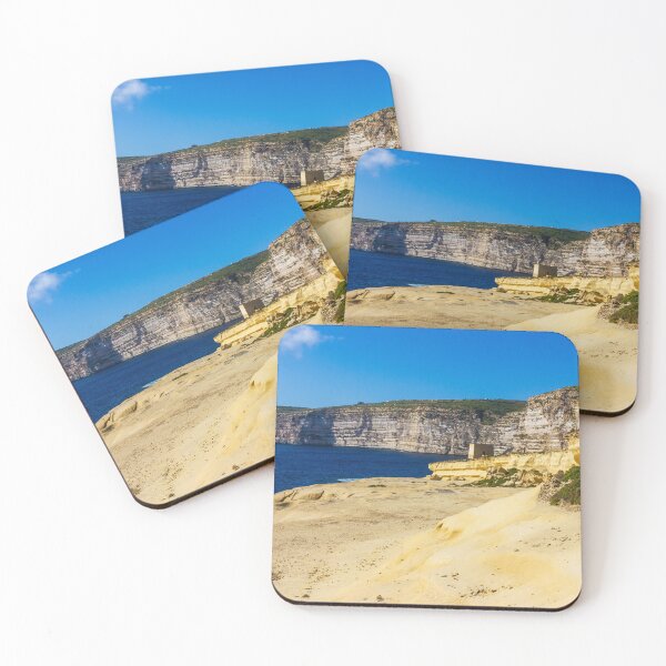 Item preview, Wildflower Meadow Along Rocky Coastline With Ocean Cliffs, Sandy Path and Blue Sky designed and sold by Nmallia.
