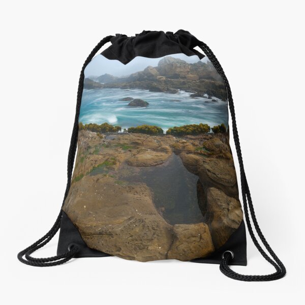 Salt Point Surf & Rocks Drawstring Bag