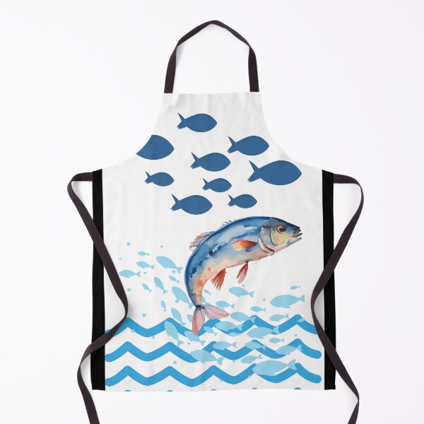 Item preview, Copy of Jumping Fish Ocean Illustration – Blue Sea Life Design designed and sold by ElartedeNoel.