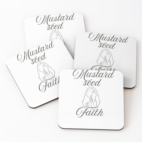 Item preview, Mustard Seed Faith Christian Quote – Minimal Line Art Prayer Design designed and sold by Krisga364.
