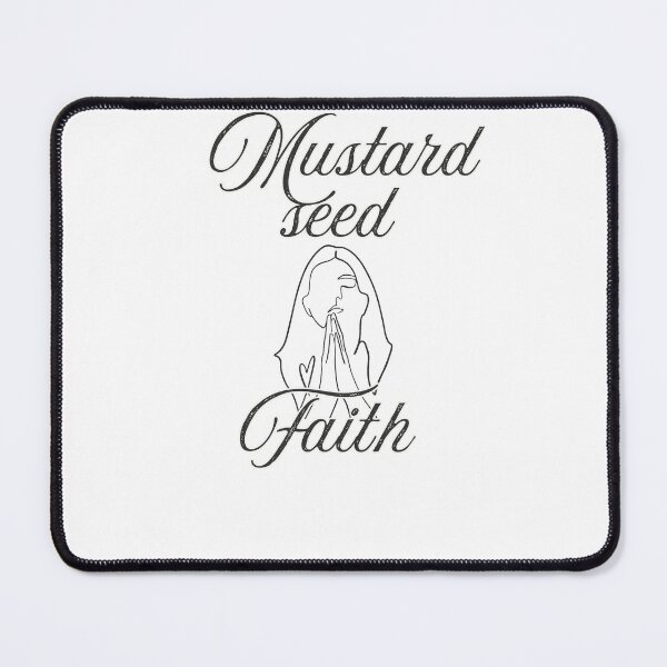Item preview, Mustard Seed Faith Christian Quote – Minimal Line Art Prayer Design designed and sold by Krisga364.