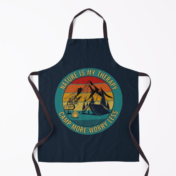 Item preview, Nature Is My Therapy Camp More Worry Less Camping Vintage Sunset Outdoor T-Shirt designed and sold by Negisandeep studio.