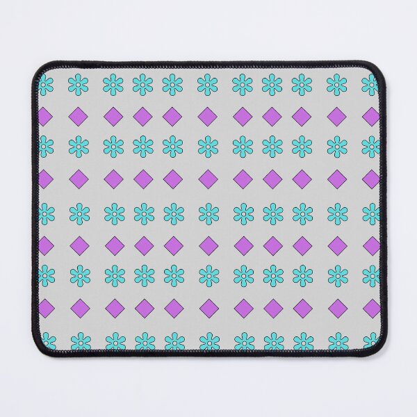 Item preview, Turquoise Flowers and Magenta Diamonds on Light Grey background pattern designed and sold by fev-rocks.