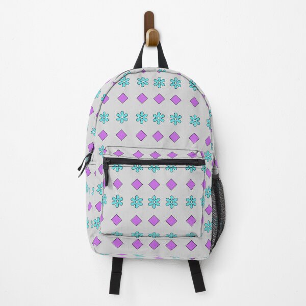 Item preview, Turquoise Flowers and Magenta Diamonds on Light Grey background pattern designed and sold by fev-rocks.