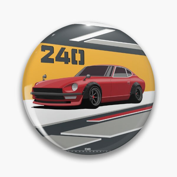 Item preview, 240Z Red illustration designed and sold by ElseWorldDesign.