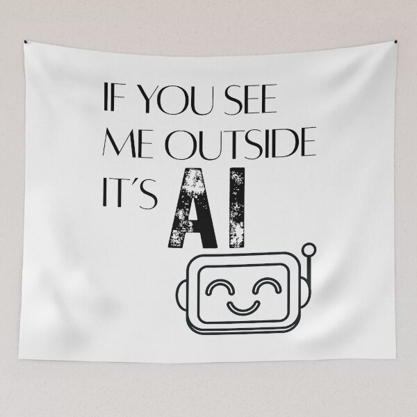 Item preview, If You See Me Outside It’s AI Funny Introvert Gen Z Quote Aesthetic T-Shirt designed and sold by disha-prints.