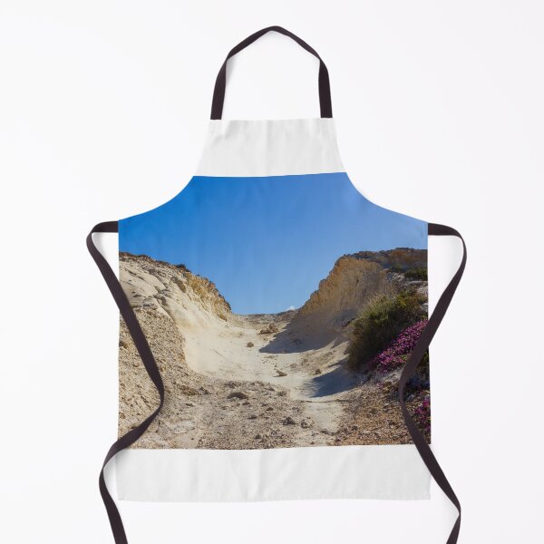 Item preview, Rocky Coastal Path Leading Up Through Scrubland Under A Bright Blue Sky With Puffy Clouds designed and sold by Nmallia.