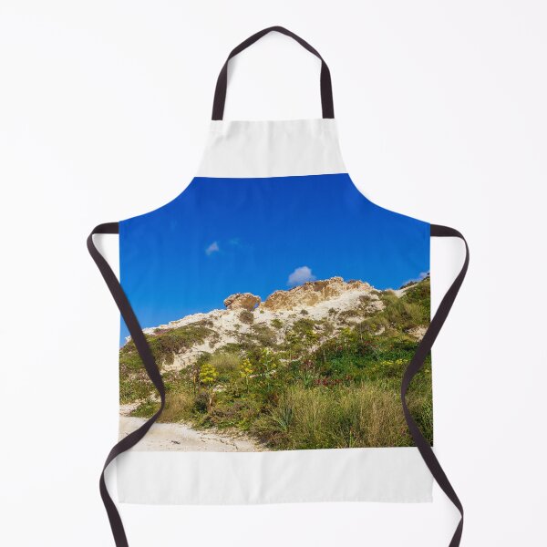 Item preview, Rocky Coastal Path Leading Up Through Scrubland Under A Bright Blue Sky With Puffy Clouds designed and sold by Nmallia.