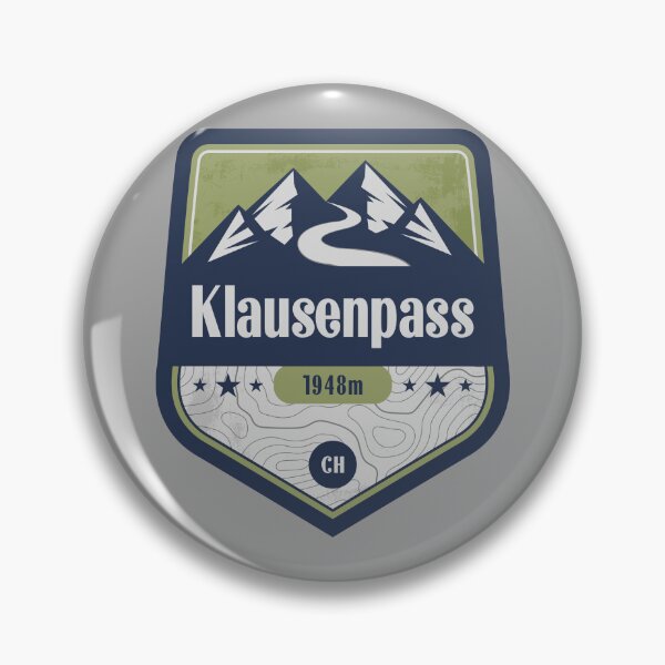 Item preview, Klausen Pass Switzerland Alpine Badge designed and sold by CynthiaGraphics.