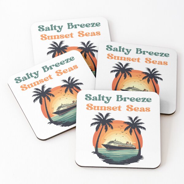 Item preview, Salty Breeze Sunset Seas Retro Cruise Vibes – Tropical Ocean Escape designed and sold by Coastal-Designs.