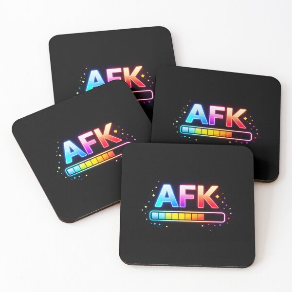 Item preview, AFK Loading Sticker – Minimal Gamer Meme Neon Aesthetic Design designed and sold by NexArtify.