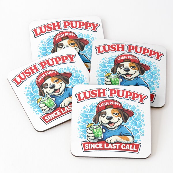 Item preview, Lush Puppy Shirt Funny Slush Puppie Parody Cold Drinks Bad Decisions Retro Drinking Dog Tee designed and sold by GhostDawgs.