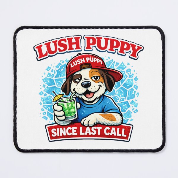 Item preview, Lush Puppy Shirt Funny Slush Puppie Parody Cold Drinks Bad Decisions Retro Drinking Dog Tee designed and sold by GhostDawgs.