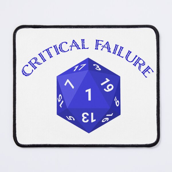 Item preview, D20 Critical Fail (BLUE) designed and sold by The-RoseStudios.