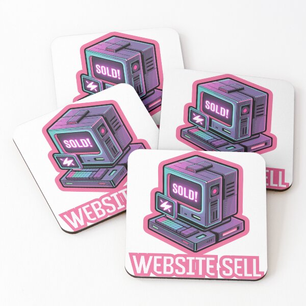 Item preview, Website Sell Retro-Tech SOLD Sticker Digital Entrepreneur Success Tee designed and sold by PixelWaveBD.