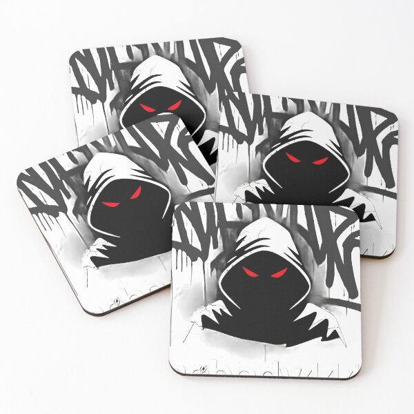 Item preview, Nobody444 Rebel Hooded Figure Red Eyes Graffiti designed and sold by nobody444.