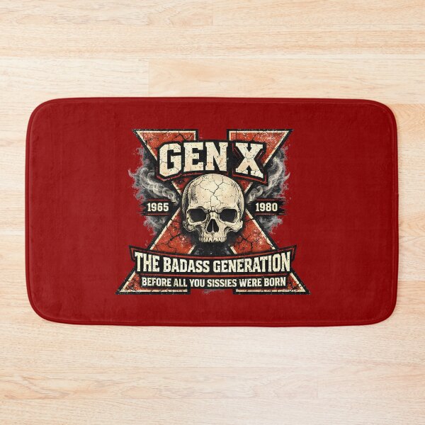 Item preview, Gen X The Badass Generation Vintage Skull designed and sold by LunaMagicStudio.