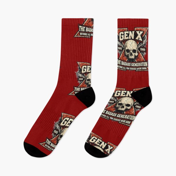 Item preview, Gen X The Badass Generation Vintage Skull designed and sold by LunaMagicStudio.