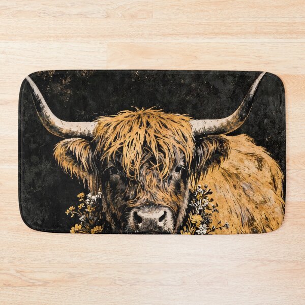 Item preview, Highland cow with floral garland designed and sold by paulrommer.