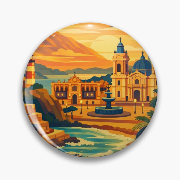 Item preview, Lima Peru Sunset Travel Poster designed and sold by MatthewHeights.