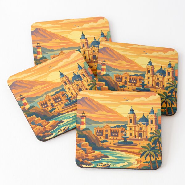 Item preview, Lima Peru Sunset Travel Poster designed and sold by MatthewHeights.