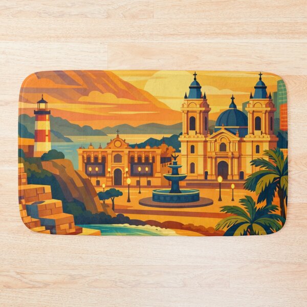 Item preview, Lima Peru Sunset Travel Poster designed and sold by MatthewHeights.