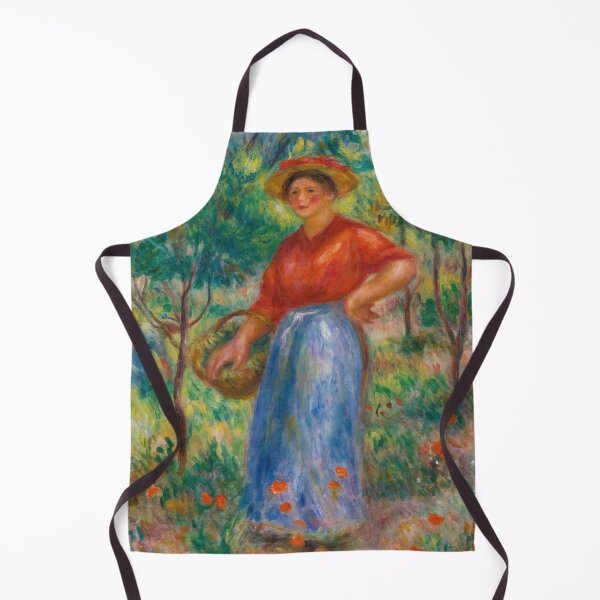 Item preview, Jeune Fille Au Panier by Pierre-Auguste Renoir: Impressionist garden poster designed and sold by artofuniverse.