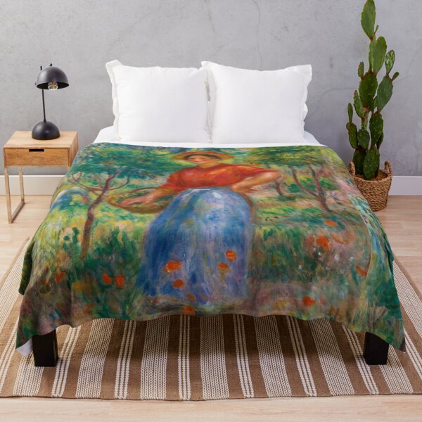 Item preview, Jeune Fille Au Panier by Pierre-Auguste Renoir: Impressionist garden poster designed and sold by artofuniverse.