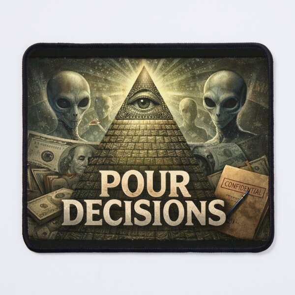 Item preview, Pour Decisions Illuminati Logo — Conspiracy Bar Official Art designed and sold by A Sinister Sly.