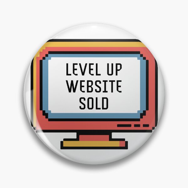 Item preview, Level Up Website Sold Retro Pixel Art Monitor designed and sold by PixelWaveBD.