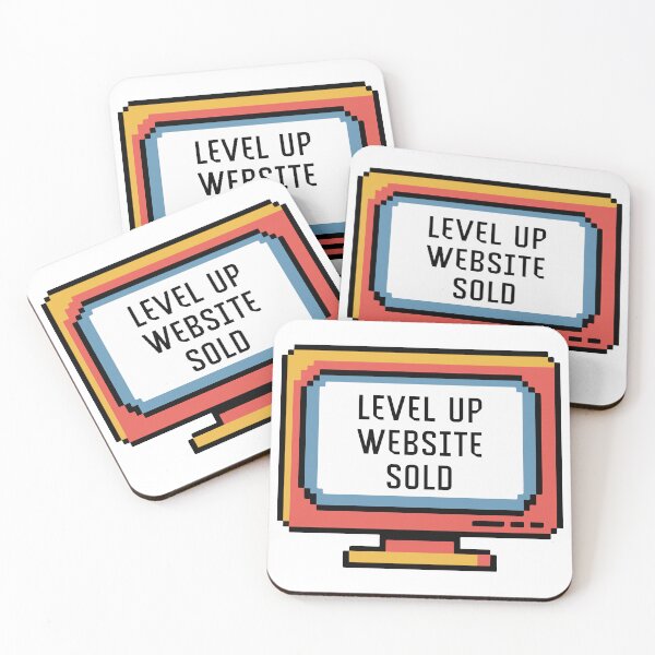 Item preview, Level Up Website Sold Retro Pixel Art Monitor designed and sold by PixelWaveBD.