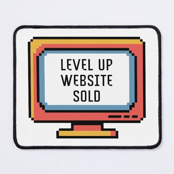 Item preview, Level Up Website Sold Retro Pixel Art Monitor designed and sold by PixelWaveBD.