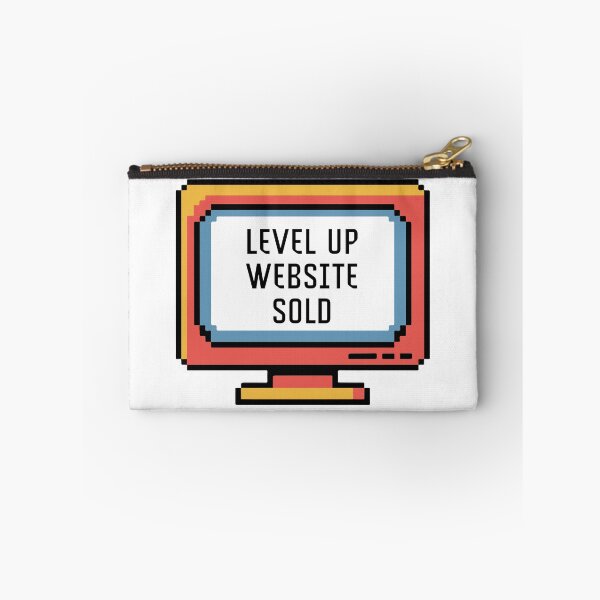 Item preview, Level Up Website Sold Retro Pixel Art Monitor designed and sold by PixelWaveBD.