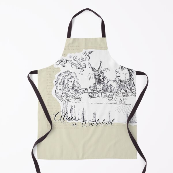 Item preview, Alice in Wonderland - Alice at Mad Hatter Tea Party, March Hare & Dormouse (ink drawing by ACCI) designed and sold by VanyssaGraphics.
