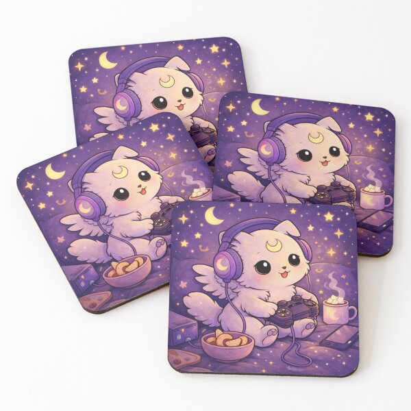 Item preview, Luni gaming night cozy vibes designed and sold by mochimoonart.