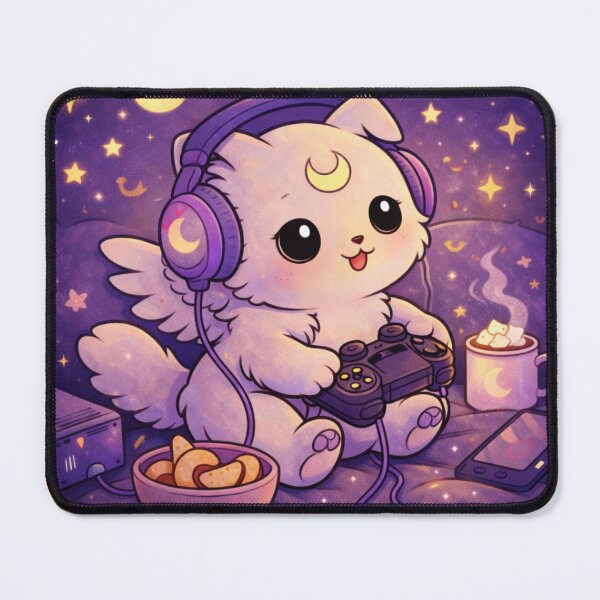 Item preview, Luni gaming night cozy vibes designed and sold by mochimoonart.