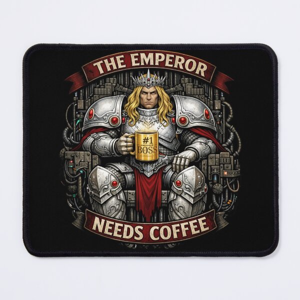 Item preview, The Emperor Needs Coffee designed and sold by Forged in the Warp.