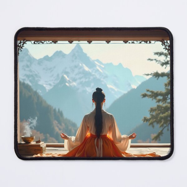 Item preview, Zen Meditation in the Mountains — Spiritual Serenity in Nature designed and sold by Schoenenwald - Illustrations Uniques et Originales.