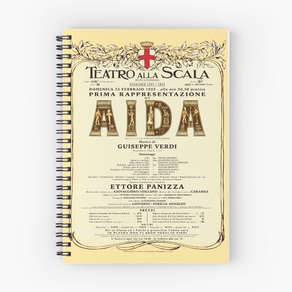 Item preview, Vintage-Style La Scala Aida Opera Poster designed and sold by travelwitheric.
