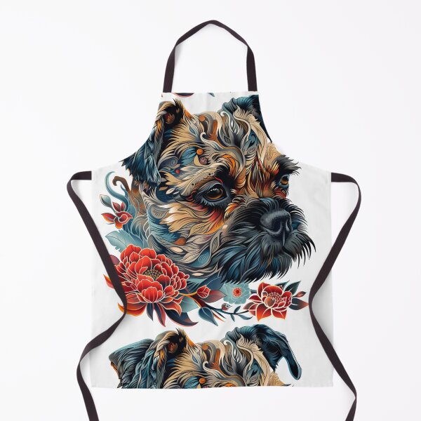 Item preview, Border Terrier with flowers designed and sold by MendaciousMina.