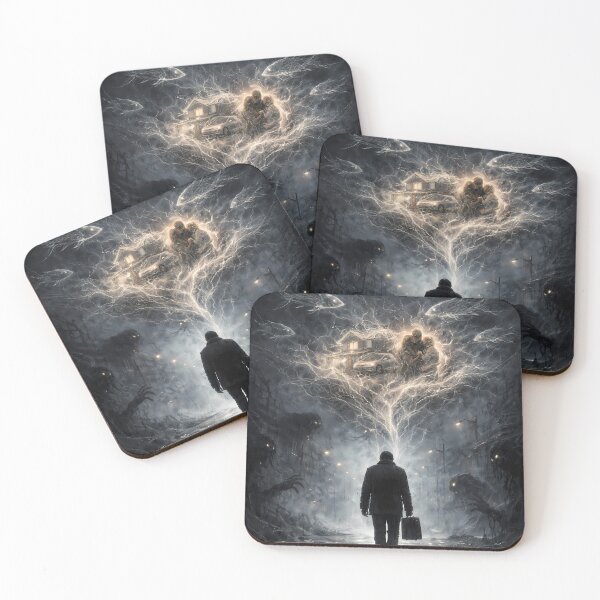 Item preview, Between Darkness and Life – Psychological Fantasy Art designed and sold by KnitOfShadoF.