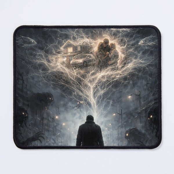Item preview, Between Darkness and Life – Psychological Fantasy Art designed and sold by KnitOfShadoF.
