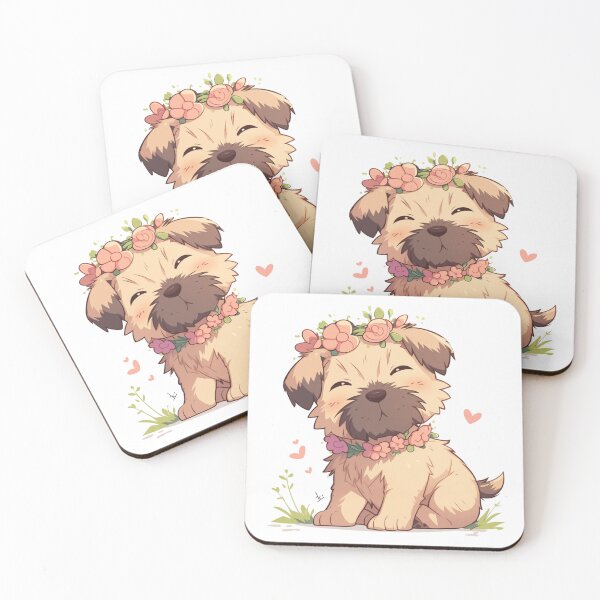 Item preview, Cute Border Terrier with flower crown designed and sold by MendaciousMina.