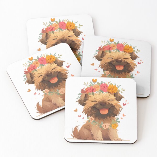 Item preview, Cute Border Terrier with flower crown designed and sold by MendaciousMina.