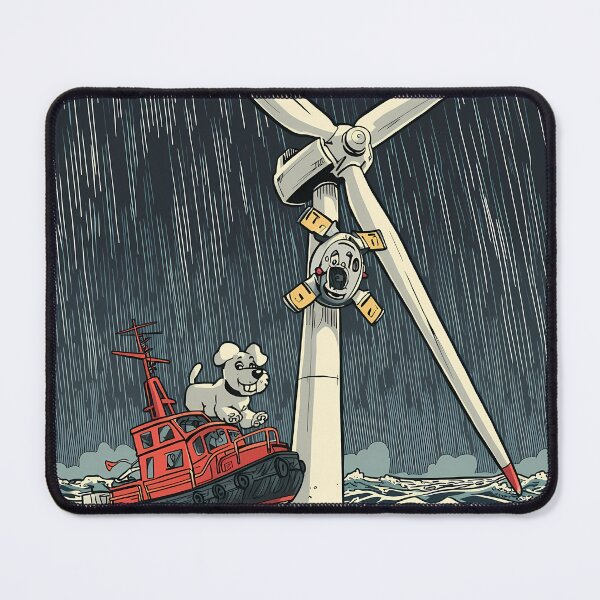 Item preview, The Goodest Boy: Funny Offshore Wind Farm CTV Comic Art designed and sold by MarineIndustry.