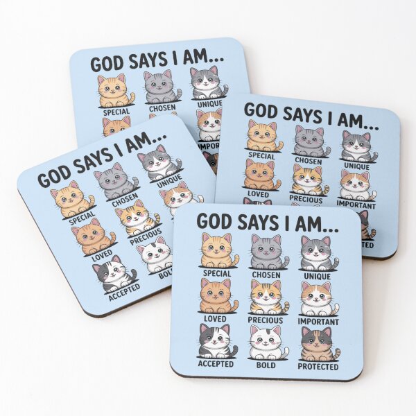 Item preview, God Says I Am... - "SPECIAL", "CHOSEN", "UNIQUE", "PRECIOUS", "LOVED", "IMPORTANT", "ACCEPTED", "BOLD", "PROTECTED" designed and sold by 123ks.
