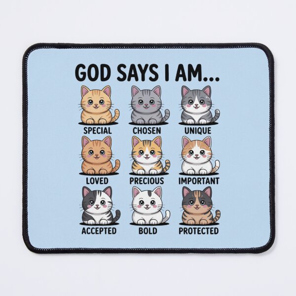 Item preview, God Says I Am... - "SPECIAL", "CHOSEN", "UNIQUE", "PRECIOUS", "LOVED", "IMPORTANT", "ACCEPTED", "BOLD", "PROTECTED" designed and sold by 123ks.