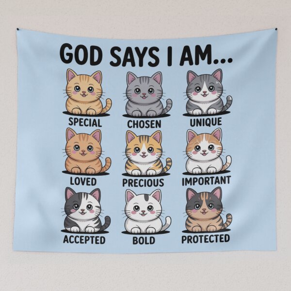 Item preview, God Says I Am... - "SPECIAL", "CHOSEN", "UNIQUE", "PRECIOUS", "LOVED", "IMPORTANT", "ACCEPTED", "BOLD", "PROTECTED" designed and sold by 123ks.