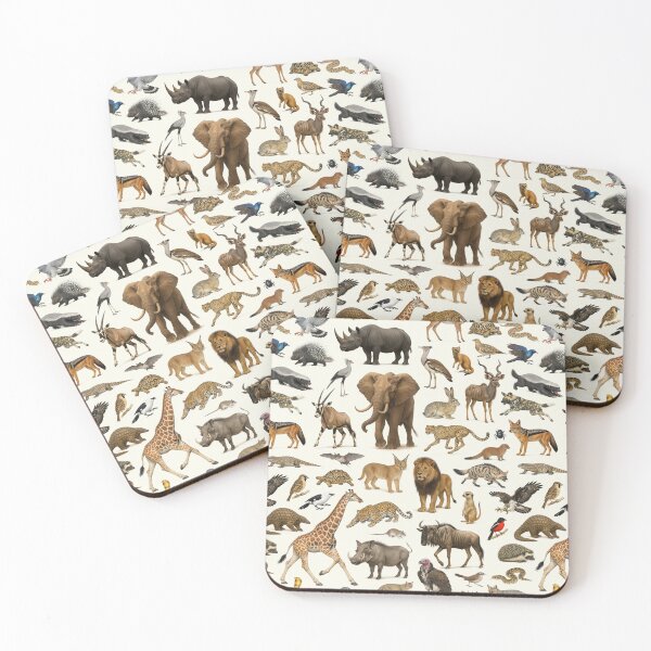 Item preview, Animals of the Kalahari Desert Retro Style Identification Chart designed and sold by kakarikihill.